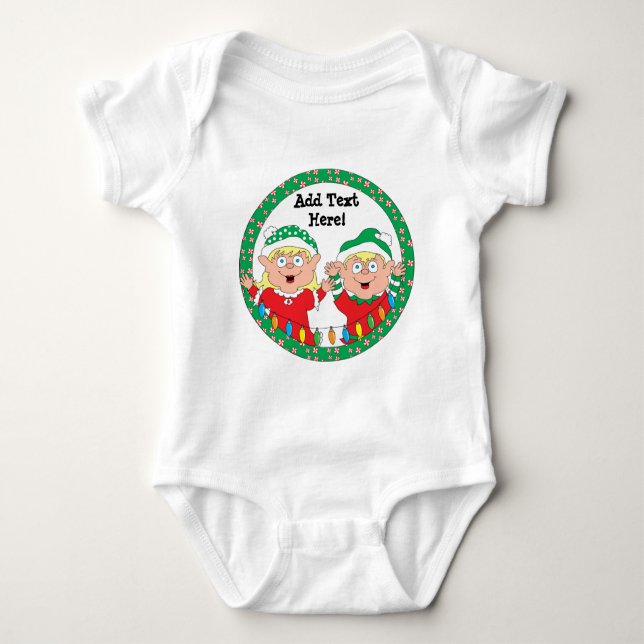 Christmas Baby Jersey Bodysuit (Front)