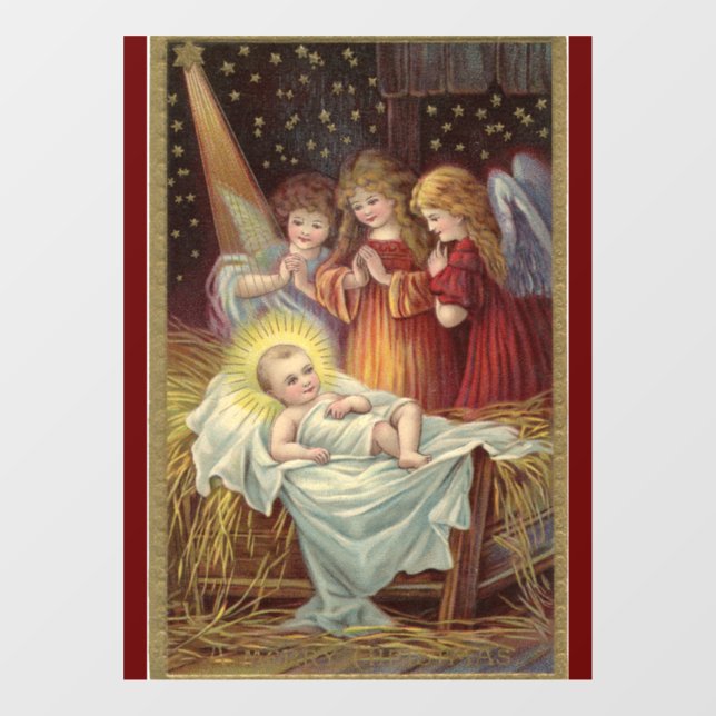 Christmas Baby Jesus Window Cling (Sheet)
