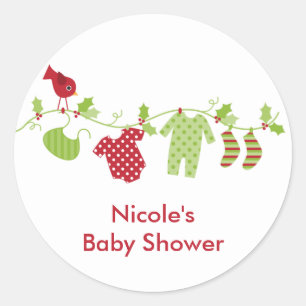 Christmas Baby Laundry Line Stickers