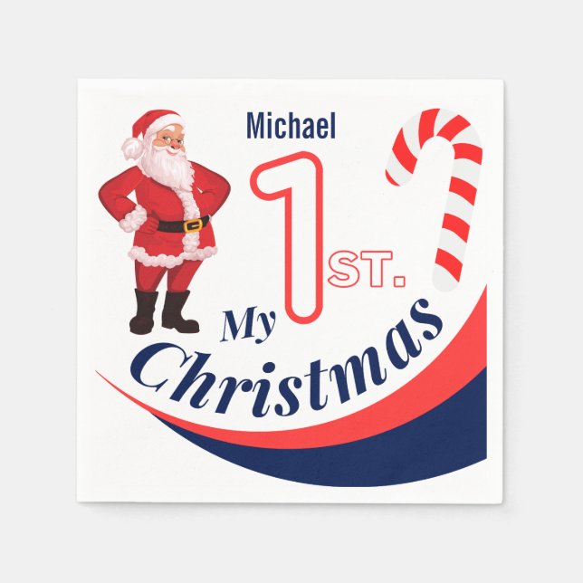 Christmas Baby "My 1st Christmas" Napkin (Front)