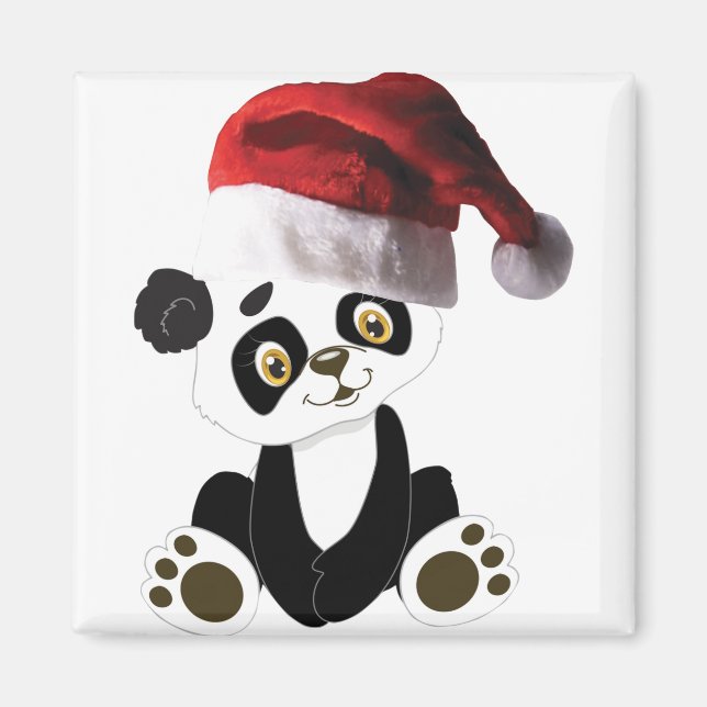 christmas baby panda bear magnet (Front)