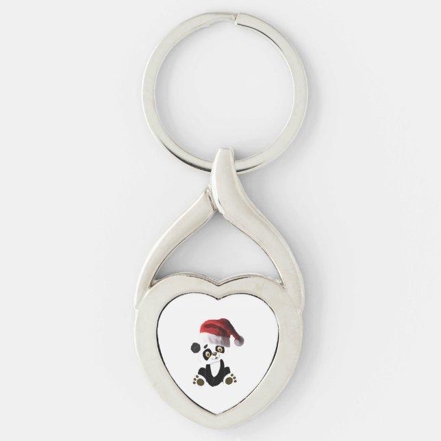 Christmas Baby Panda Key Ring (Front)
