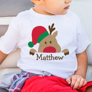Christmas Baby Reindeer Personalised Kid T-Shirt