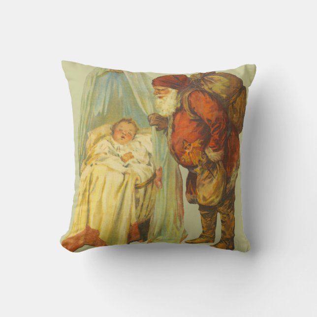 Christmas Baby Santa Clause Vintage Cushion (Front)