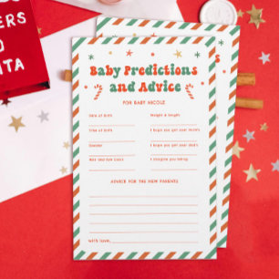 Christmas Baby Shower Baby Predictions Advice Game