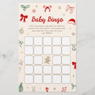 Christmas Baby Shower Bingo Game