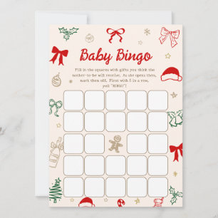 Christmas Baby Shower Bingo Game Downloadable Card