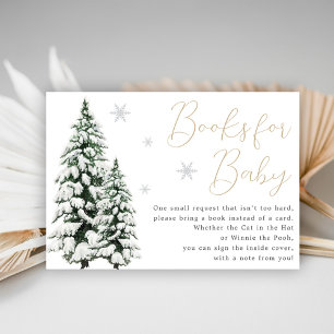 Christmas Baby Shower Book  Enclosure Card