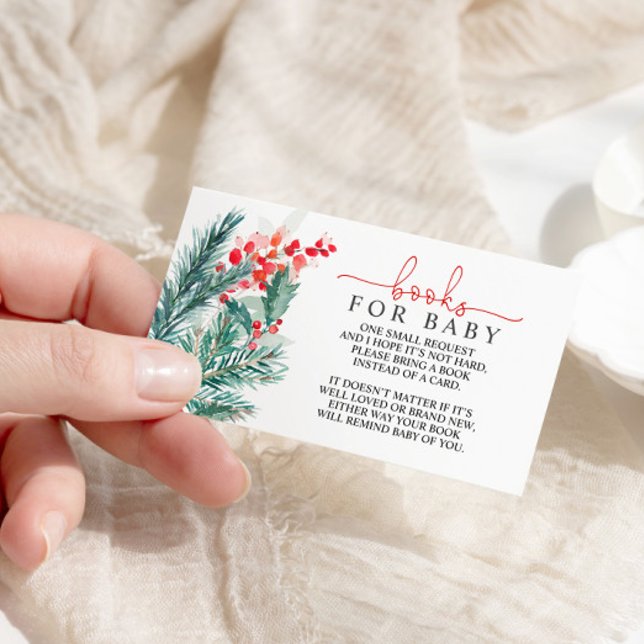 Christmas Baby Shower Book for Baby Enclosure Card (Creator Uploaded)