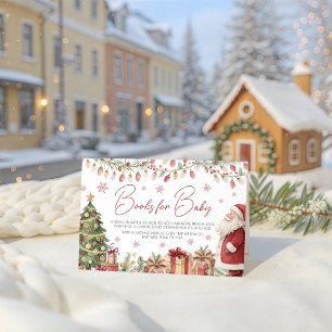 Christmas Baby Shower Books for Baby Card