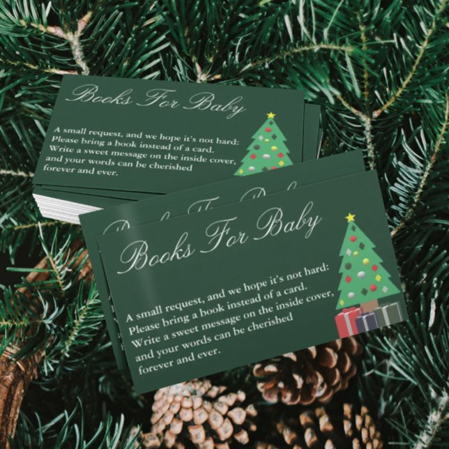 Christmas Baby Shower Books For Baby Card (Creator Uploaded)