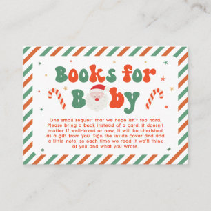 Christmas Baby Shower Books for Baby Enclosure Card