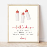 Christmas Baby Shower Bottle Chug Game Sign<br><div class="desc">Christmas Baby Shower - Bottle Chug Game Sign</div>