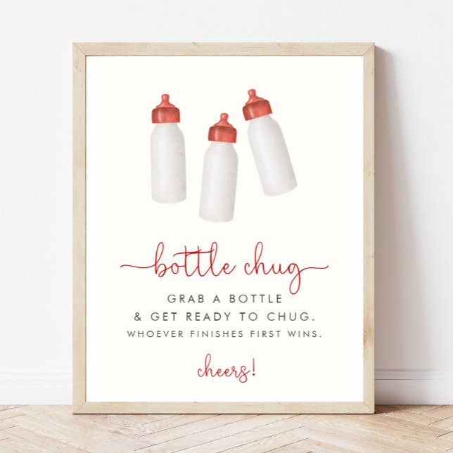 Christmas Baby Shower Bottle Chug Game Sign (Creator Uploaded)