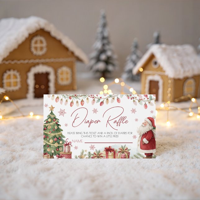Christmas Baby Shower Diaper Raffle Card (Creator Uploaded)