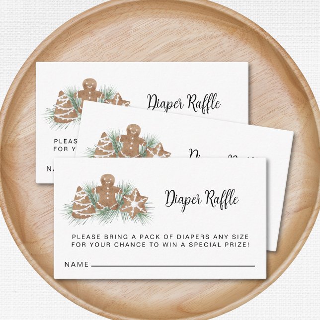 Christmas Baby Shower Diaper Raffle  Enclosure Card (Creator Uploaded)