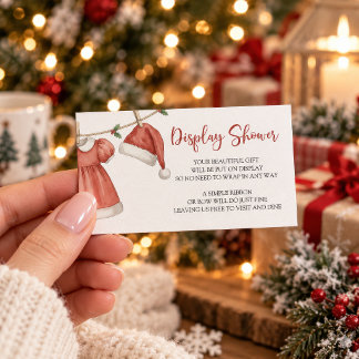 Christmas Baby Shower Display Shower Insert Card