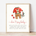 Christmas Baby Shower Don't Say Baby Game Sign<br><div class="desc">Don't Say Baby - Christmas Baby Shower Game Sign</div>