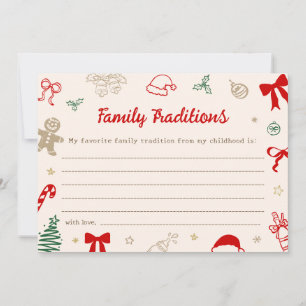 Christmas Baby Shower Family Traditions Game Card