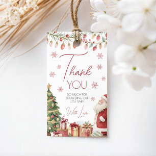 Christmas Baby Shower Favor Tag
