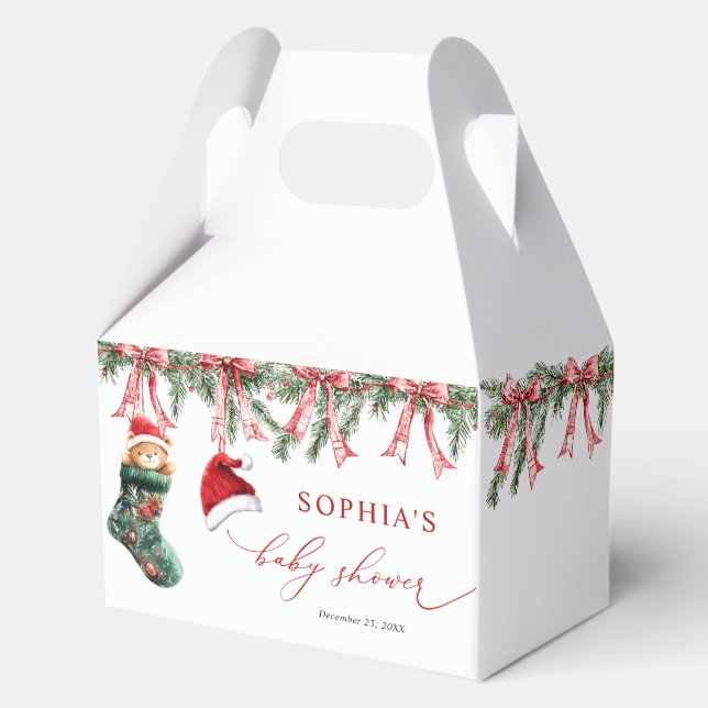 Christmas Baby Shower Favour Box (Front)