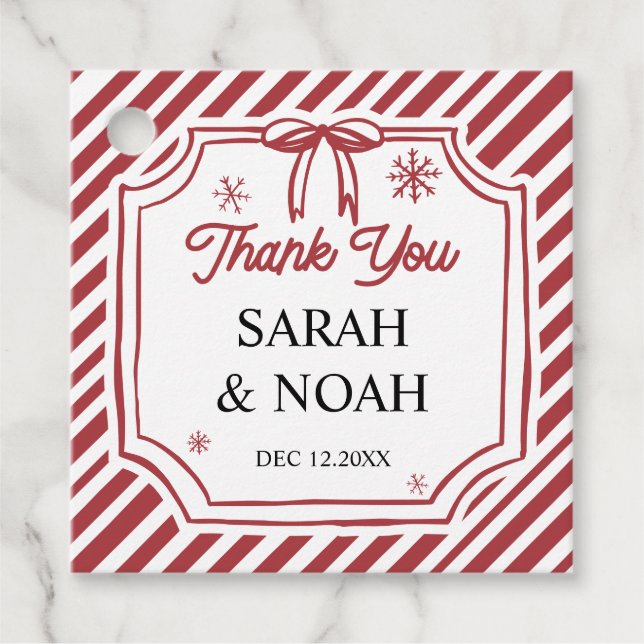 Christmas Baby Shower Favour Tags (Front)