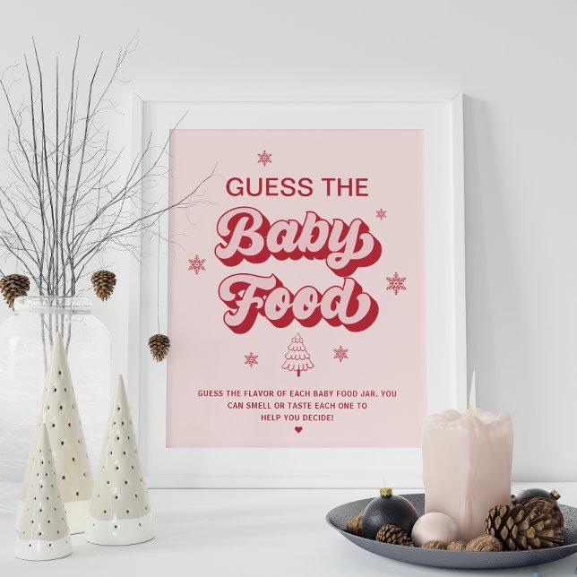 Christmas Baby Shower Game Guess the Baby food  Poster (Creator Uploaded)