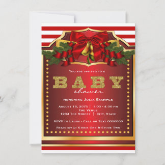 Christmas Baby Shower Invitation