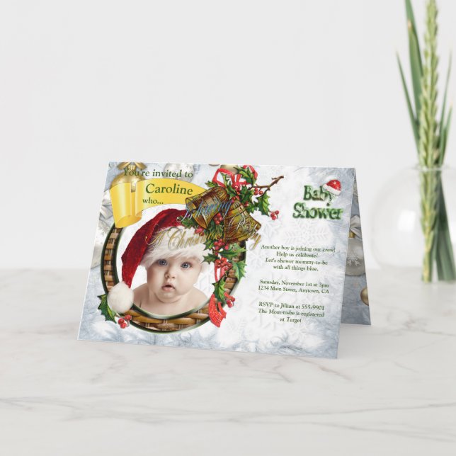 Christmas Baby Shower Invitation (Front)