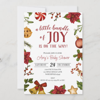 Christmas Baby Shower Invitation