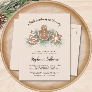 Christmas Baby Shower Invitation Postcard