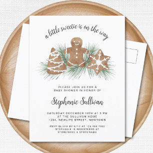 Christmas Baby Shower  Invitation Postcard