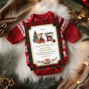 Christmas Baby Shower Invitation Teddy Bear Chri