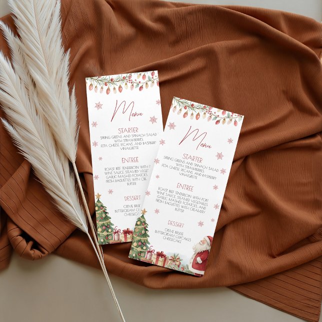 Christmas Baby Shower Menu Card (Creator Uploaded)