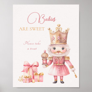 Christmas Baby Shower Nutcracker Babies Are Sweet Poster