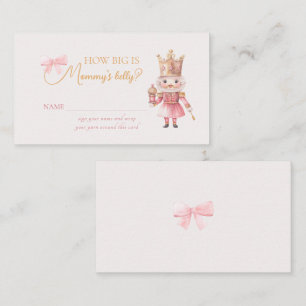 Christmas Baby Shower Nutcracker How Big Is Mummy Enclosure Card