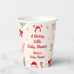 Christmas Baby Shower  Paper Cups
