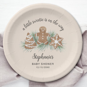 Christmas Baby Shower Paper Plate
