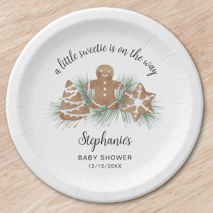 Christmas Baby Shower Paper Plate