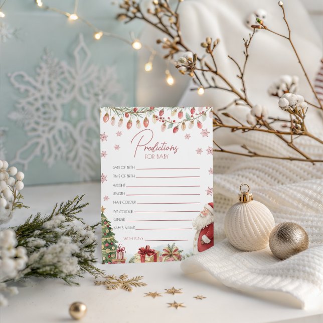 Christmas Baby Shower Prediction Card (Creator Uploaded)