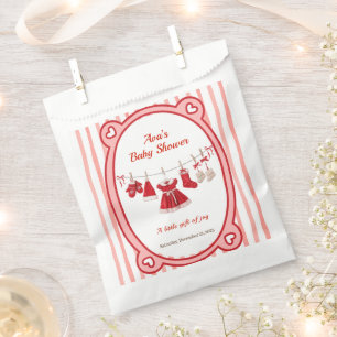 Christmas Baby Shower   Santa Clothes Red & White Favour Bags