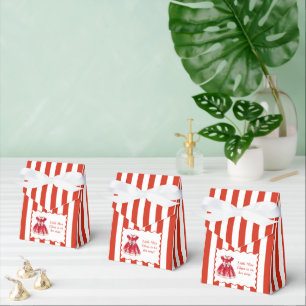 Christmas Baby Shower   Santa Clothes Red & White Favour Box