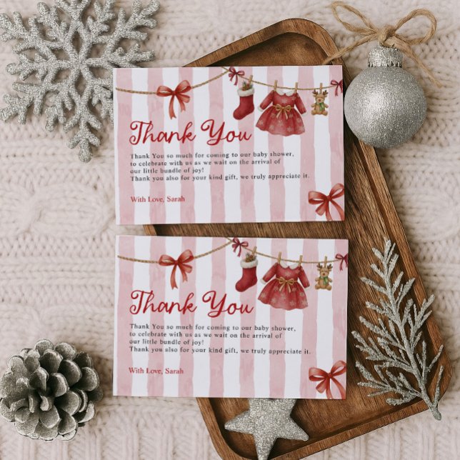 Christmas Baby Shower Thank You Card (Creator Uploaded)