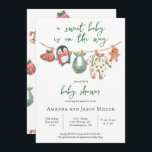Christmas Baby Shower winter cute clothes Save The Date<br><div class="desc">Boho Christmas Baby shower invite. Easy to edit text. For further customisation,  please click on "customise further". More options in our shop,  or contact us.</div>
