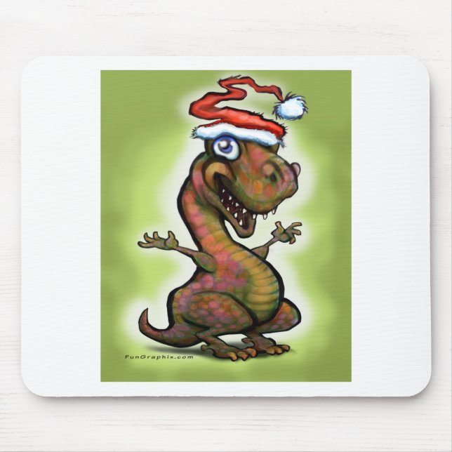 Christmas Baby T-Rex Mouse Pad (Front)