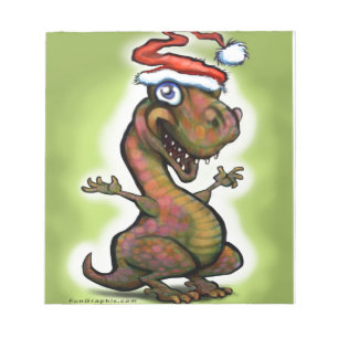 Christmas Baby T-Rex Notepad