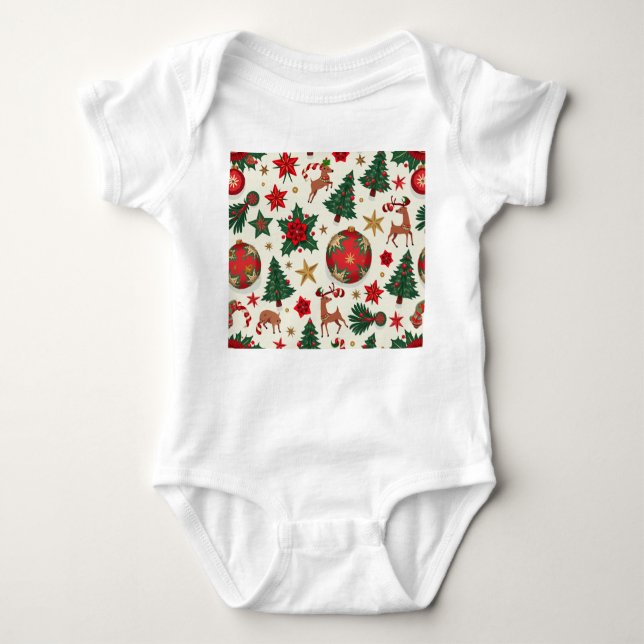 Christmas Baby T-Shirt Baby Bodysuit (Front)
