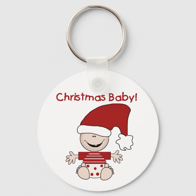 Christmas Baby T-shirts and Gifts Key Ring (Front)