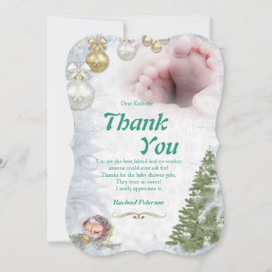 Christmas Baby Thank You Card