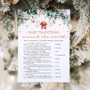 Christmas Baby Traditions Around The World Game Invitation